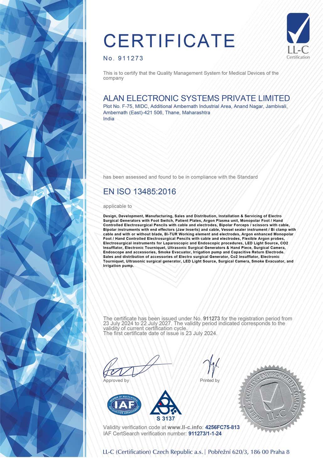 Certification