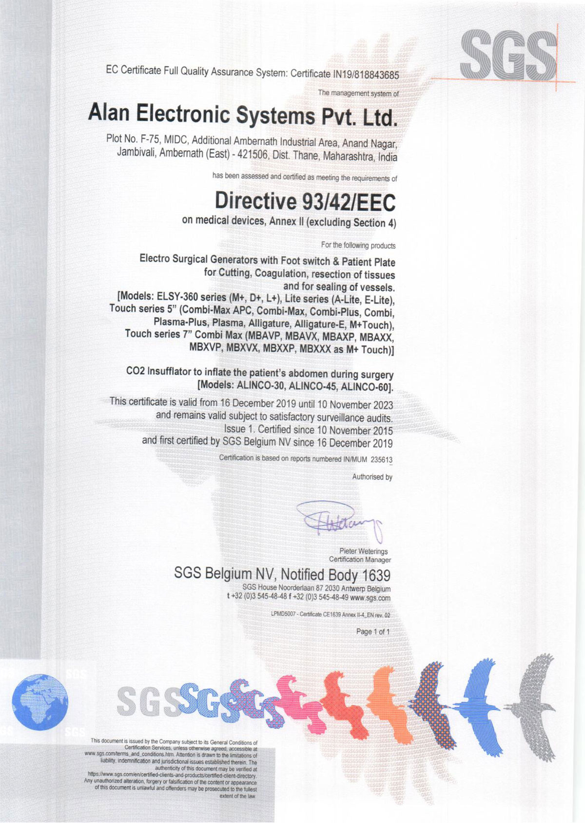 Certification